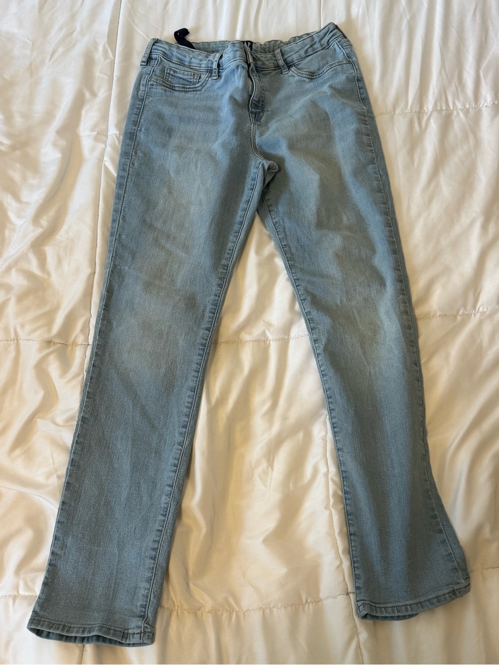 GAP Light Blue girls stretch super skinny Jeans adjustable waist sz 14PLUS